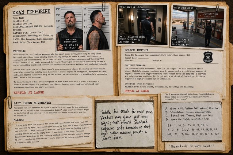 Case file 08 &mdash; suspect Dean Peregrine